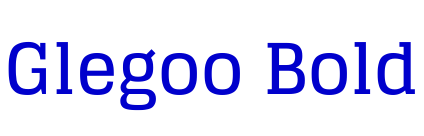 Glegoo Bold fonte